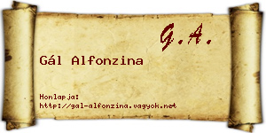 Gál Alfonzina névjegykártya